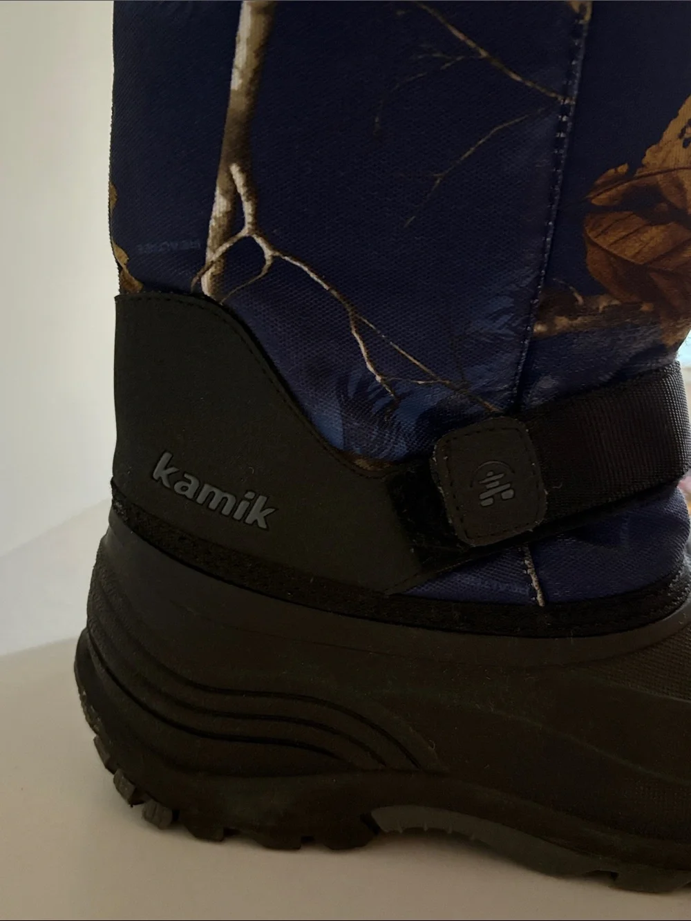 Kamik Kids Navy Blue Camouflage Snow Boots